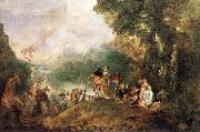 WATTEAU, Antoine The Embarkation for Cythera china oil painting reproduction